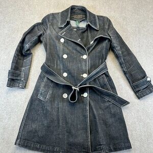 Lauren Ralph Lauren Dark Denim Belted Jacket